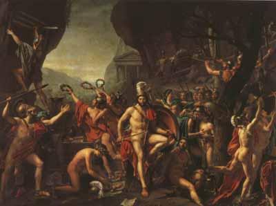 Jacques-Louis David Leonidas at thermopylae (mk02) France oil painting art